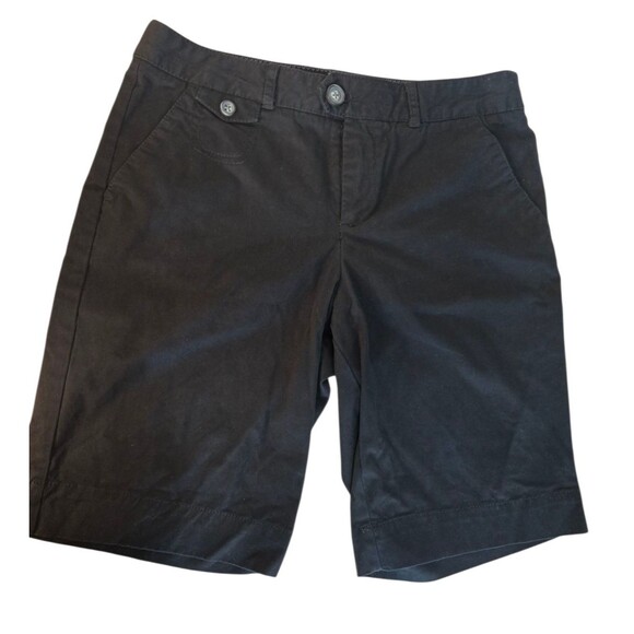 Dockers women's size 8 black bermuda shorts 10" inseam workwear classic - Picture 1 of 11